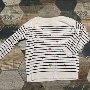 Boatneck Loft heart sweater